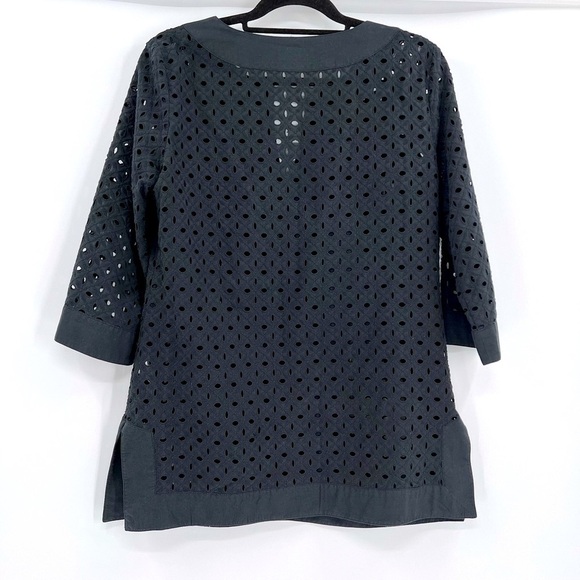 Michael Kors Black Eyelet Tunic size 10 Cotton 100% - Picture 5 of 12